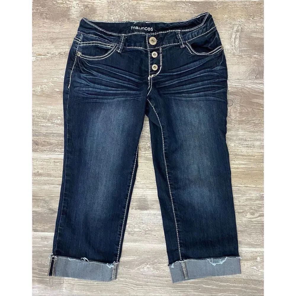 Maurices Capri Jeans Low Rise Button Fly Women’s Junior’s Sz 5/6
